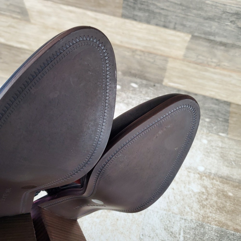 Lucky Brand Ravynna Women Pumps Sz 6.5 M Black Ankle Strap Block Heel Almond Toe - Picture 9 of 10